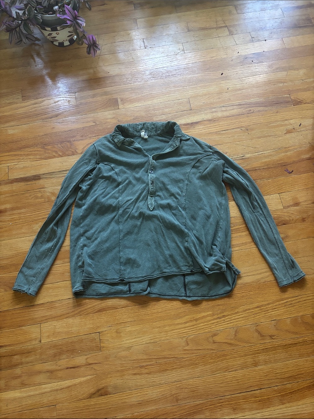 We The Free Olive Long Sleeve Shirt